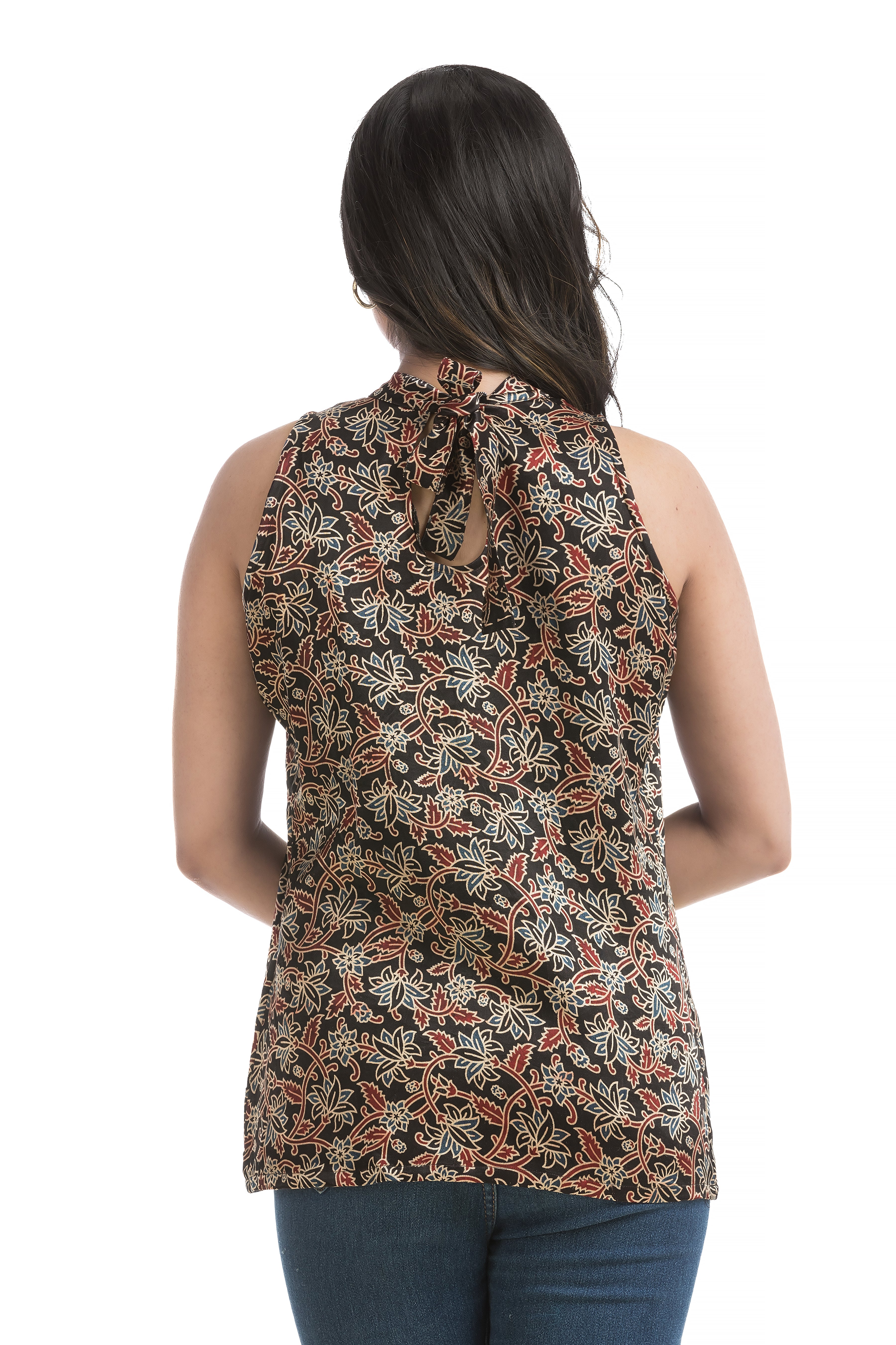 Black Mashru Silk Top