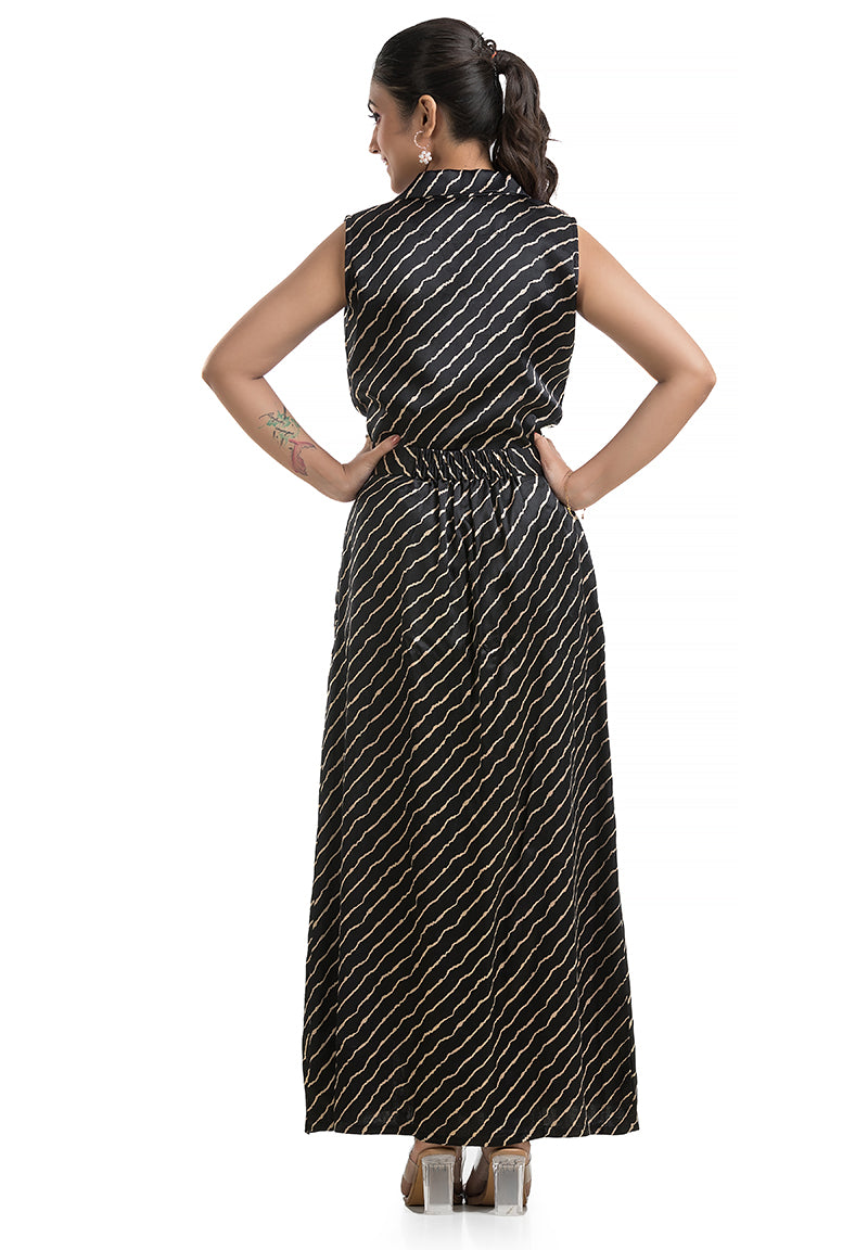 Charcoal Black Top with Pencil Skirt