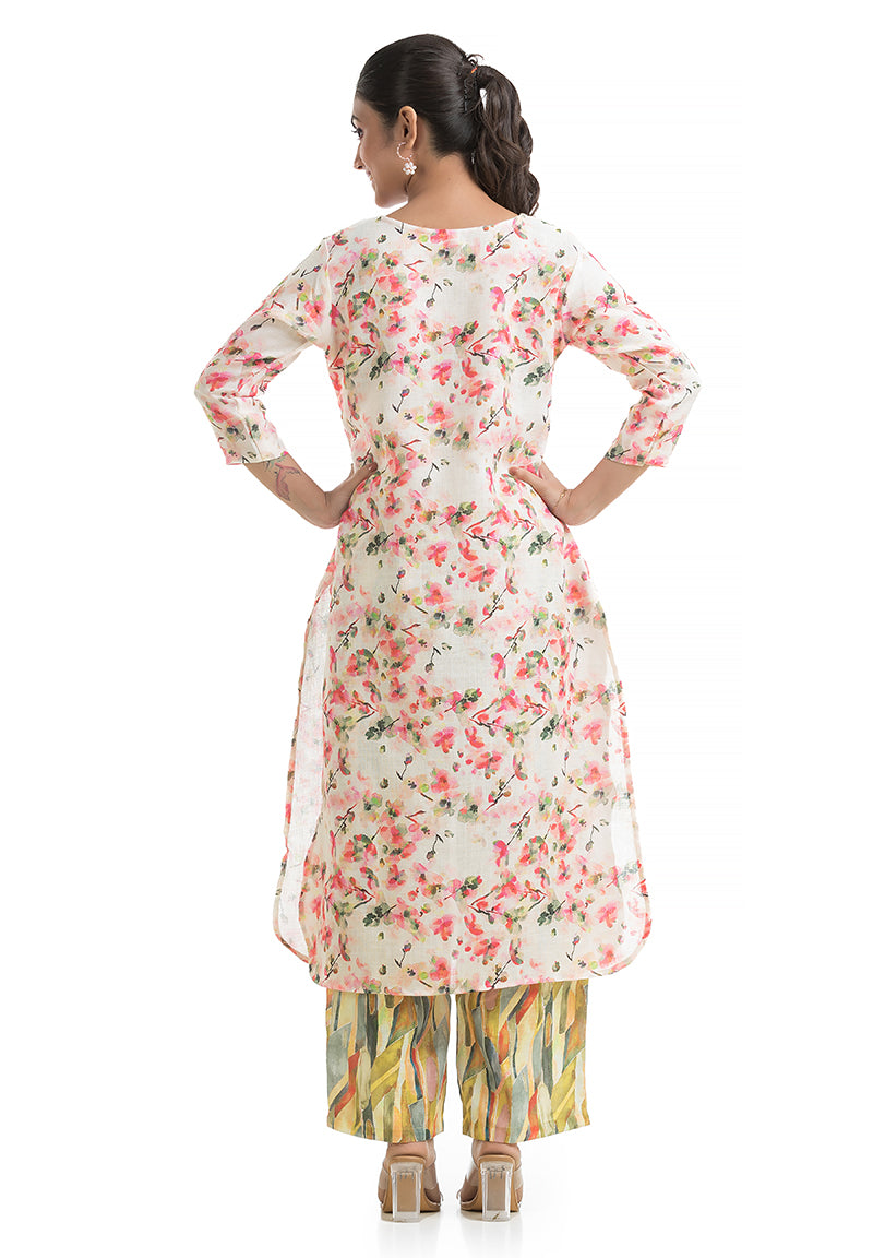 Round Neck Floral Co-Ord Set