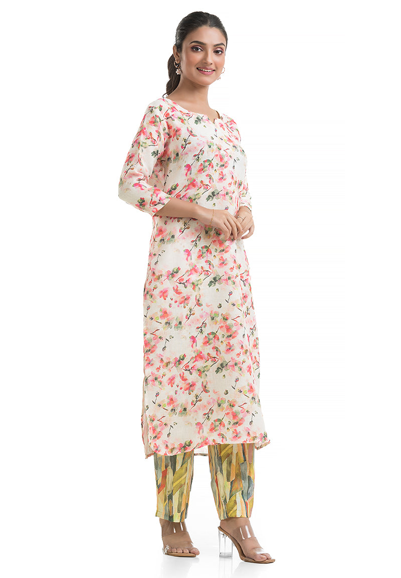 Round Neck Floral Co-Ord Set