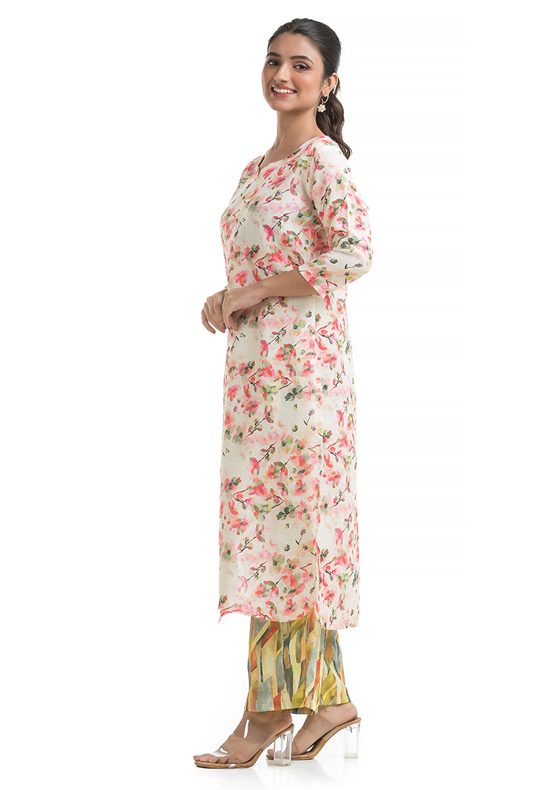 Round Neck Floral Co-Ord Set