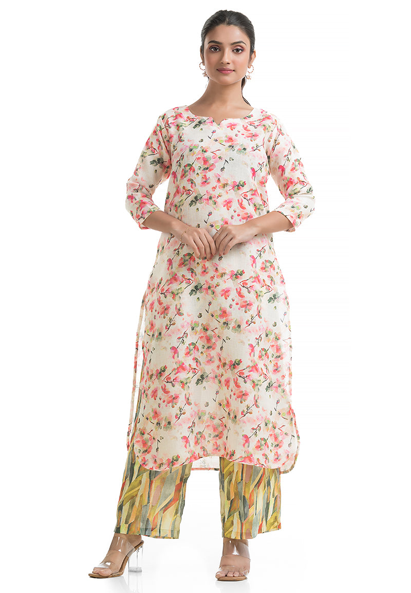 Round Neck Floral Co-Ord Set