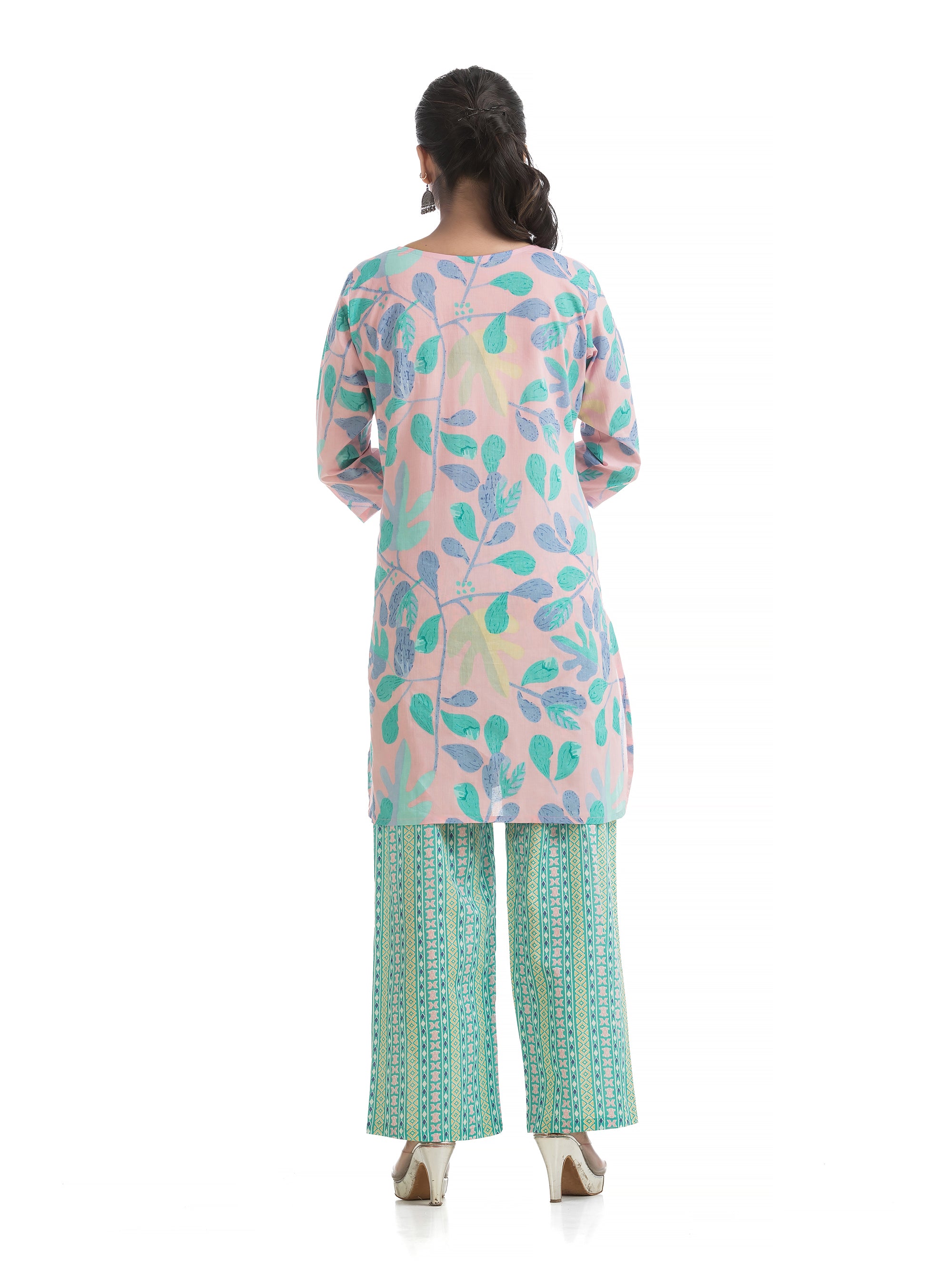 Pink & Sea Green Co-Ord Set