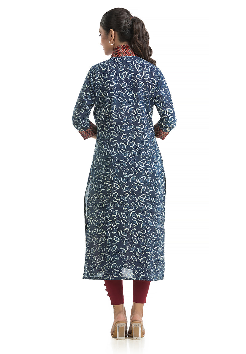 Indigo Collar Kurti