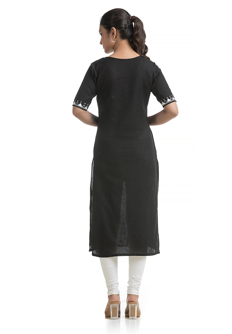 Black Hand Painted Kurti