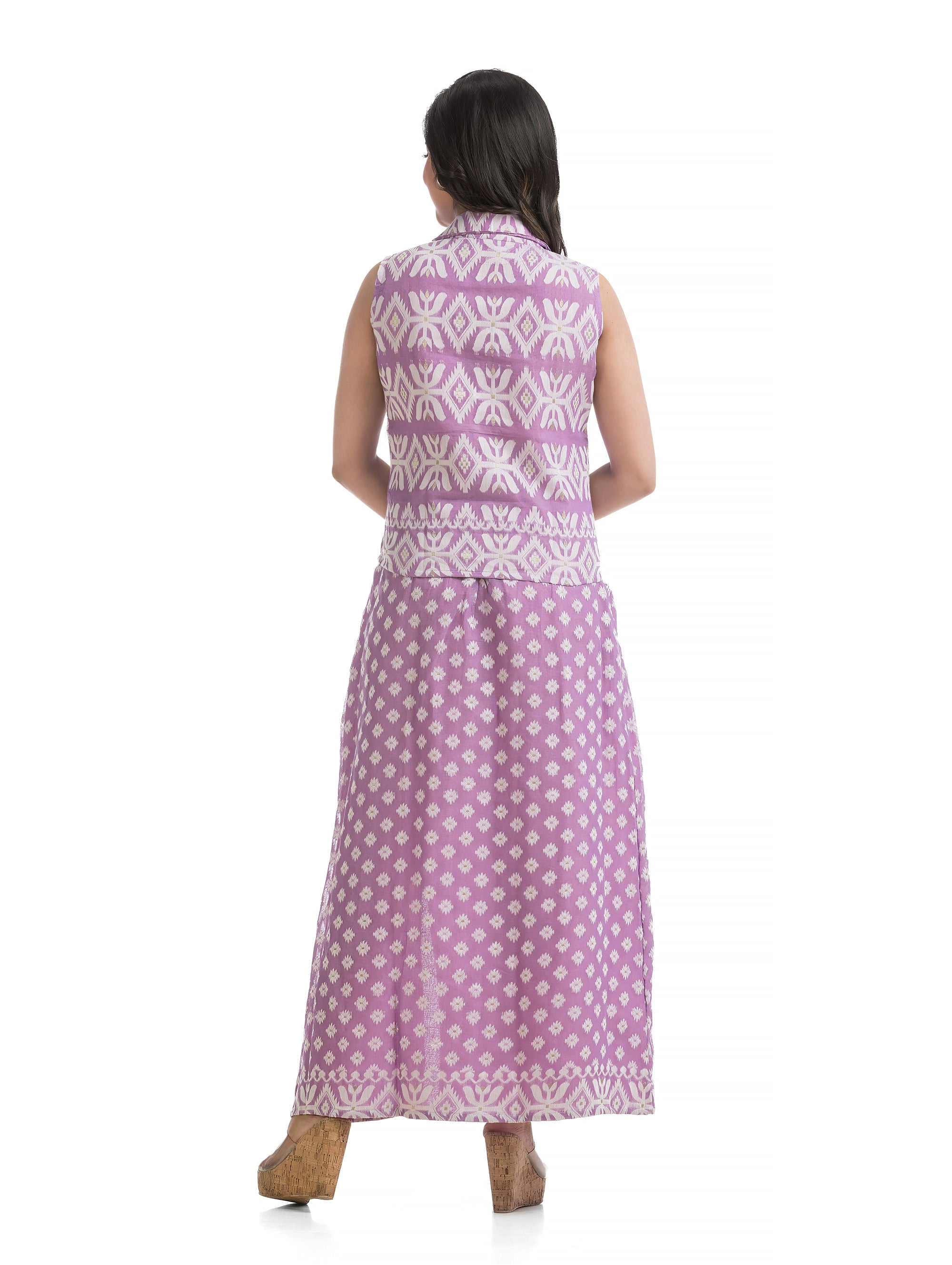 Lavender Jamdani Co-Ord Set