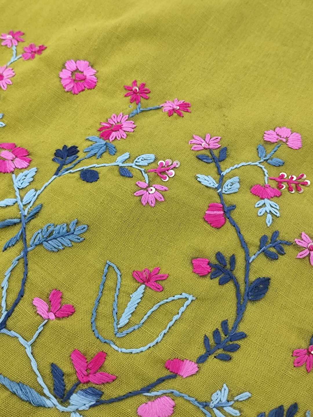 Women's Thread Work Green Dress