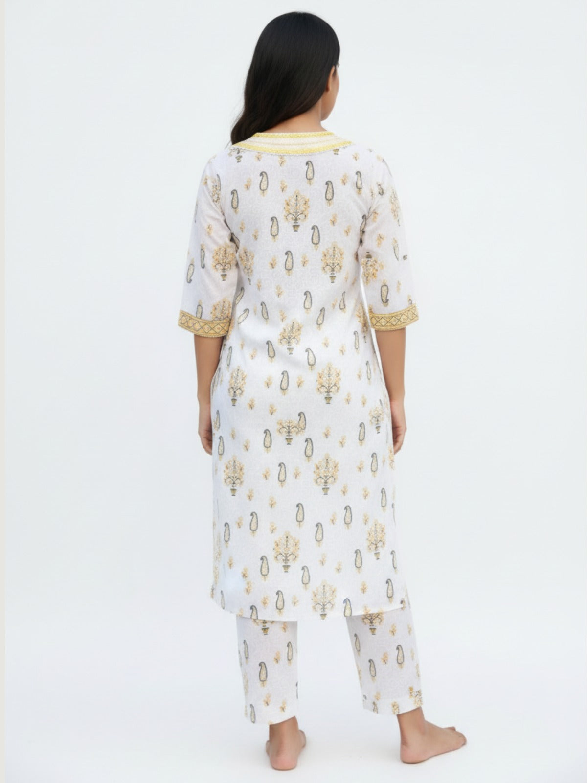 Women's 3/4th Sleeves Printed Kurti