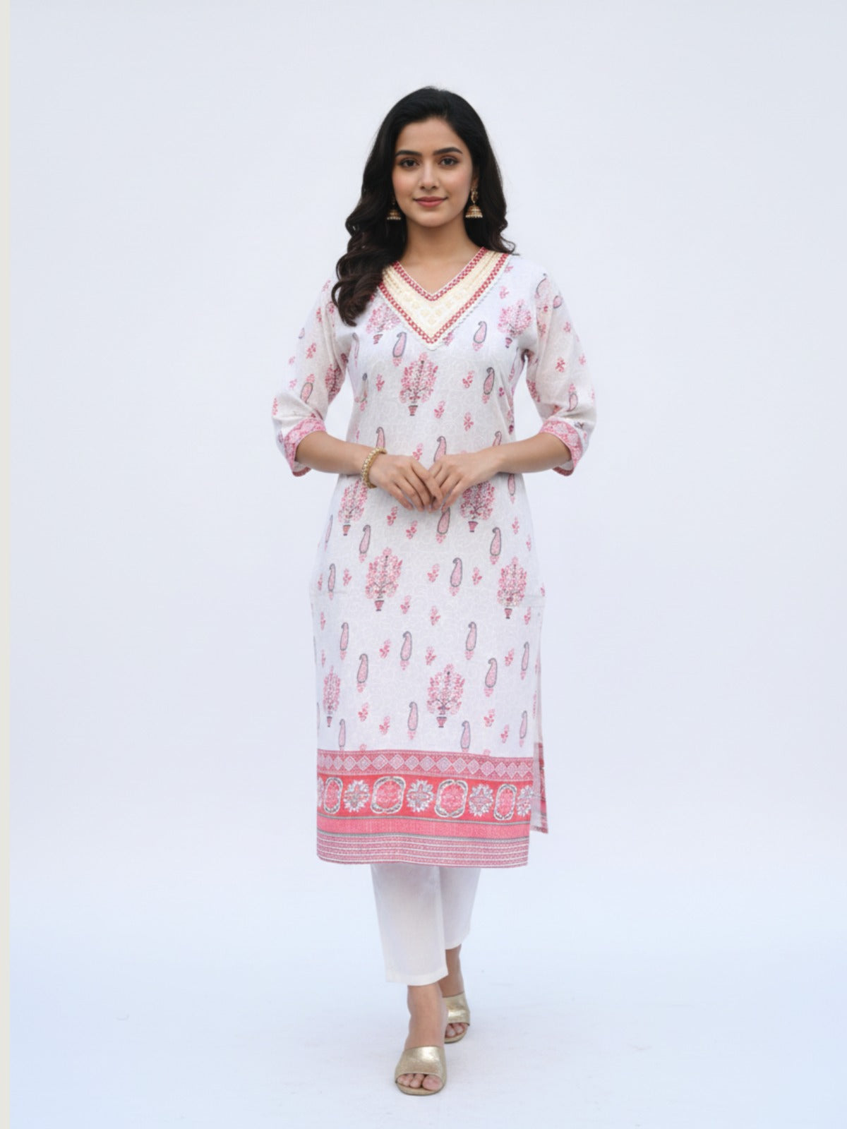 Women's 3/4th Sleeves Kurti