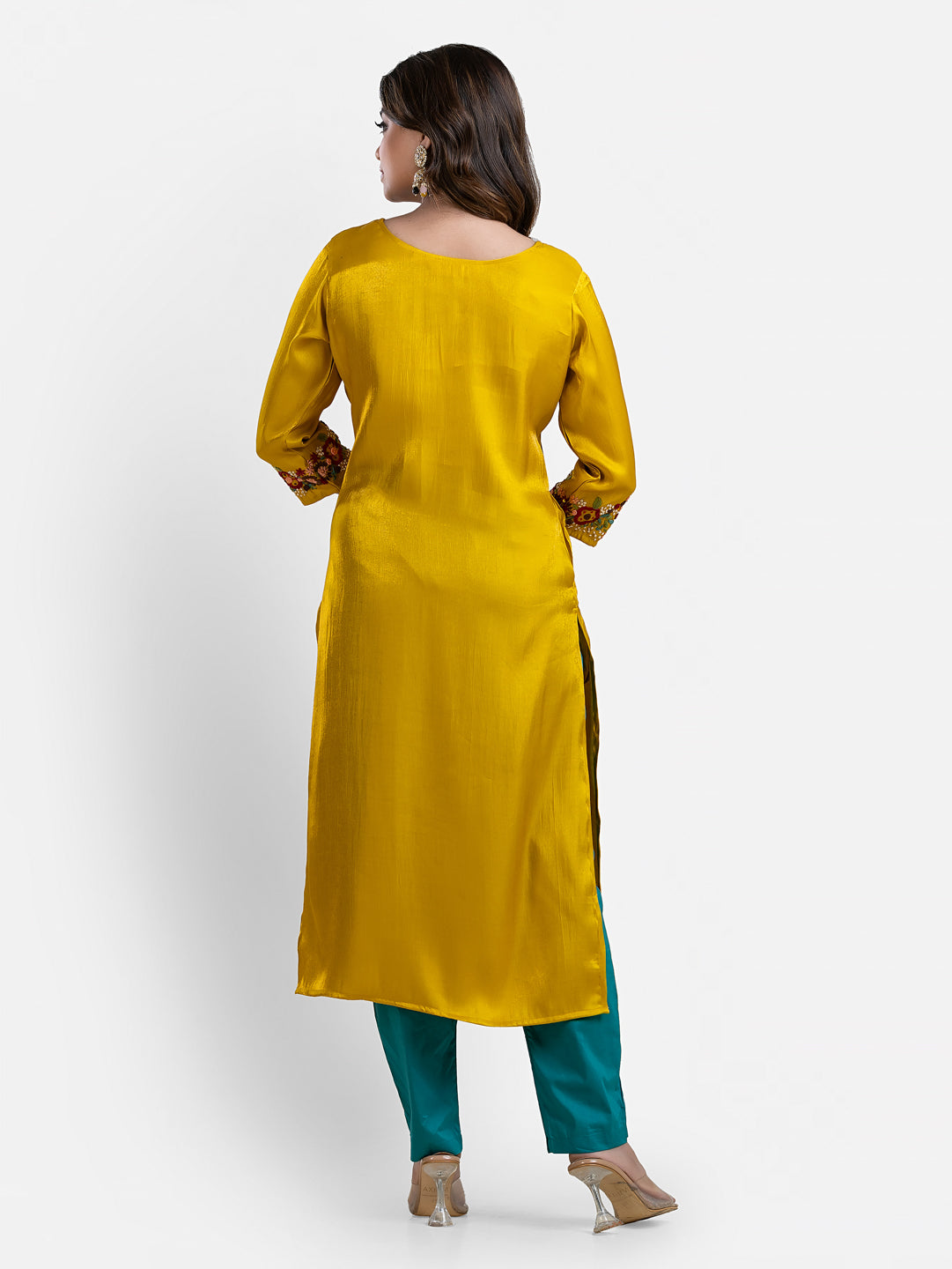 Women's Thread Work Yellow Kurti