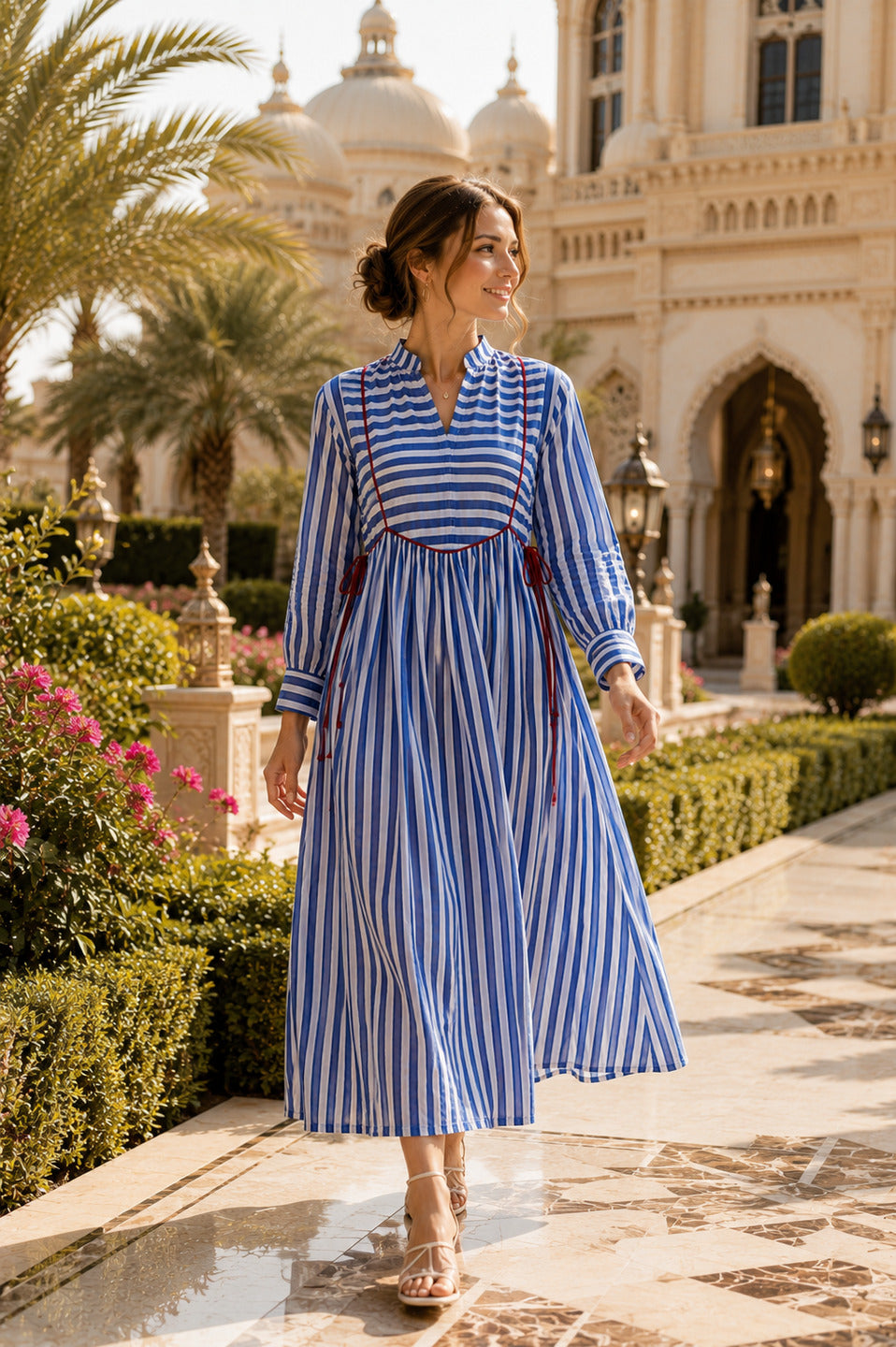 Women's Green 3/4th Sleeves dress