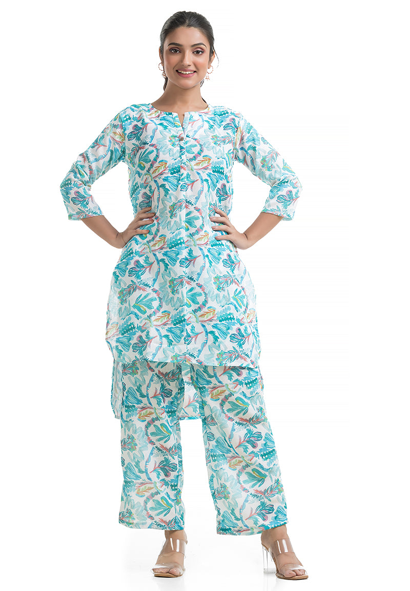 Turquoise Blue Co-ord Set