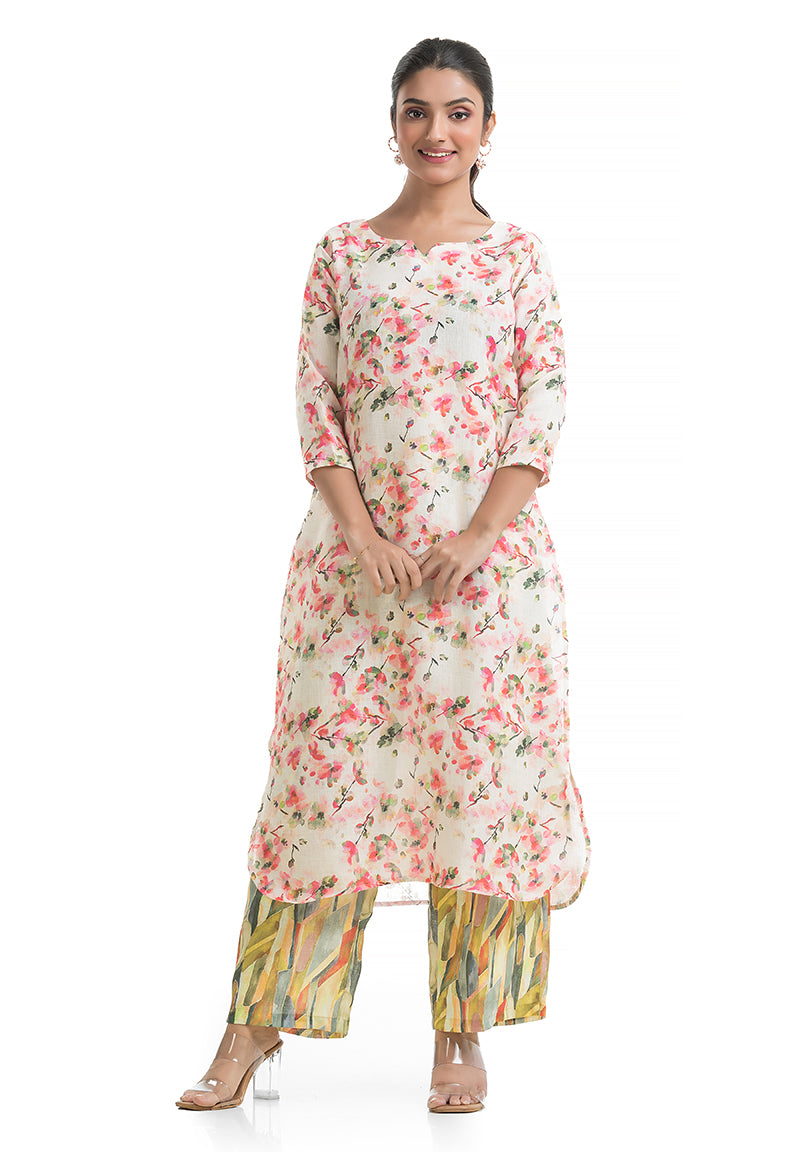 Round Neck Floral Co-Ood Set