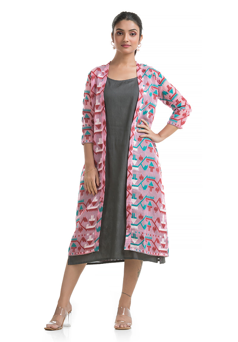 Jamdani Jacket Dress