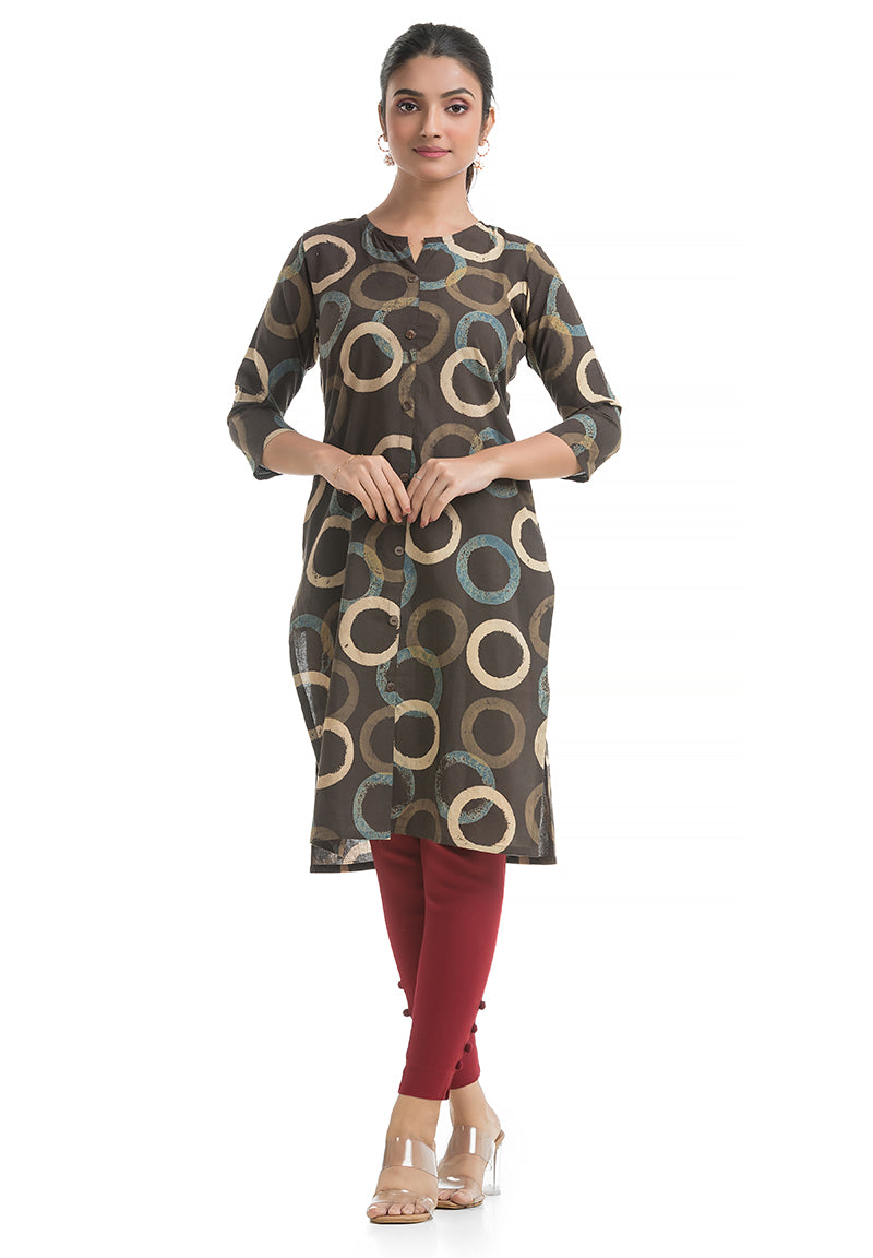 Natural Block Printed Kurti