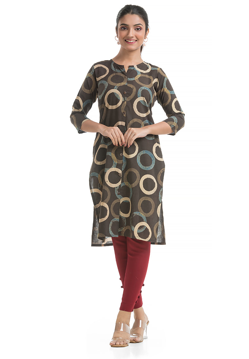 Natural Block Printed Kurti