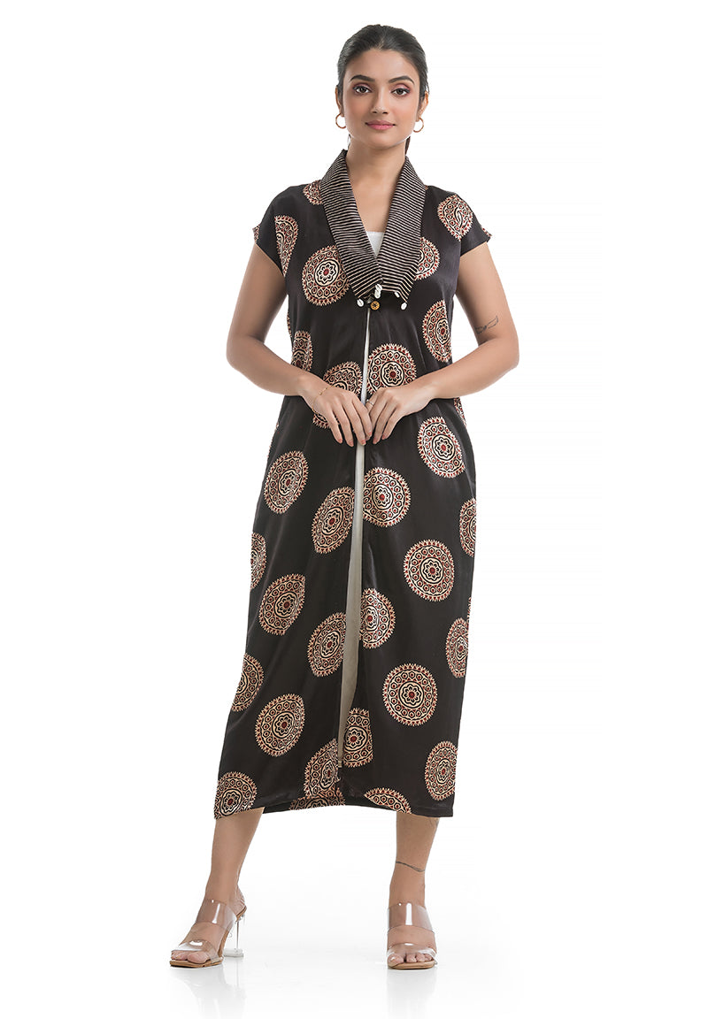 Women's Black Silk Shrug