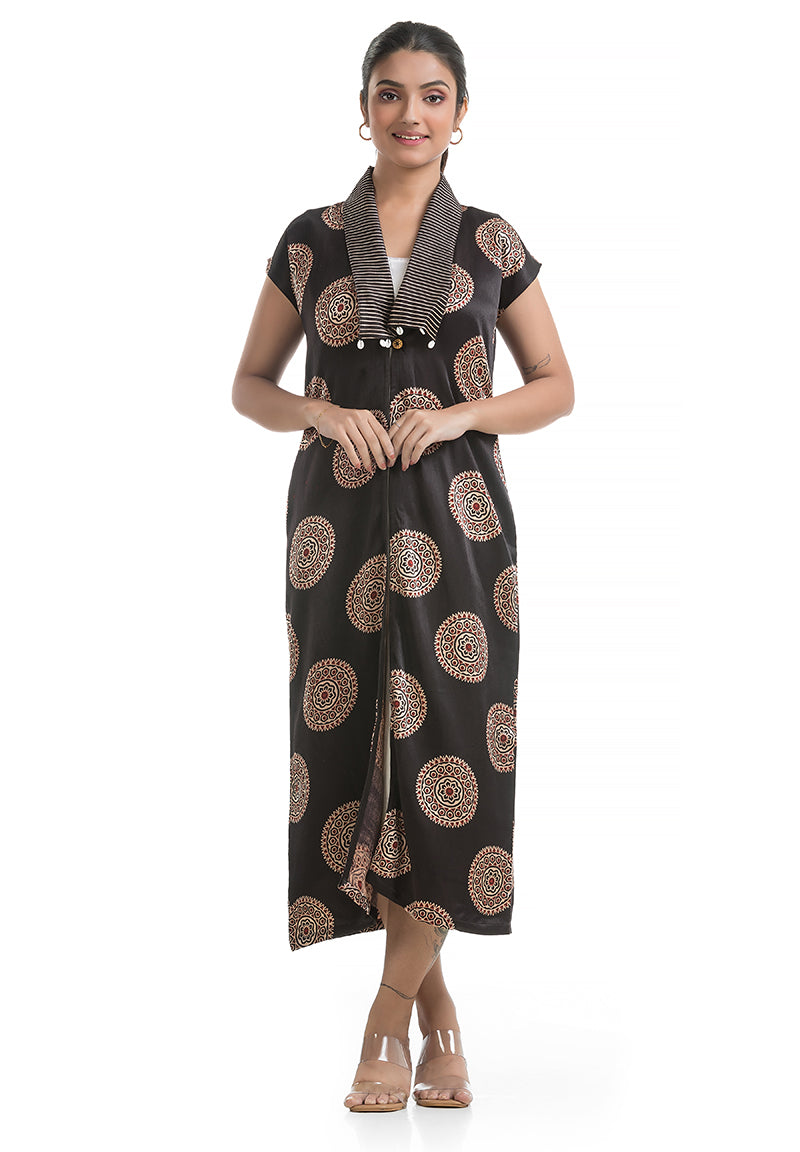 Women's Black Silk Shrug