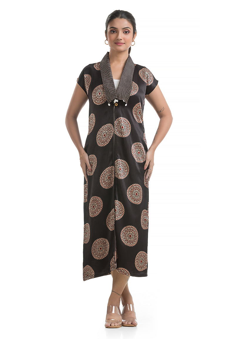 Women's Black Silk Shrug