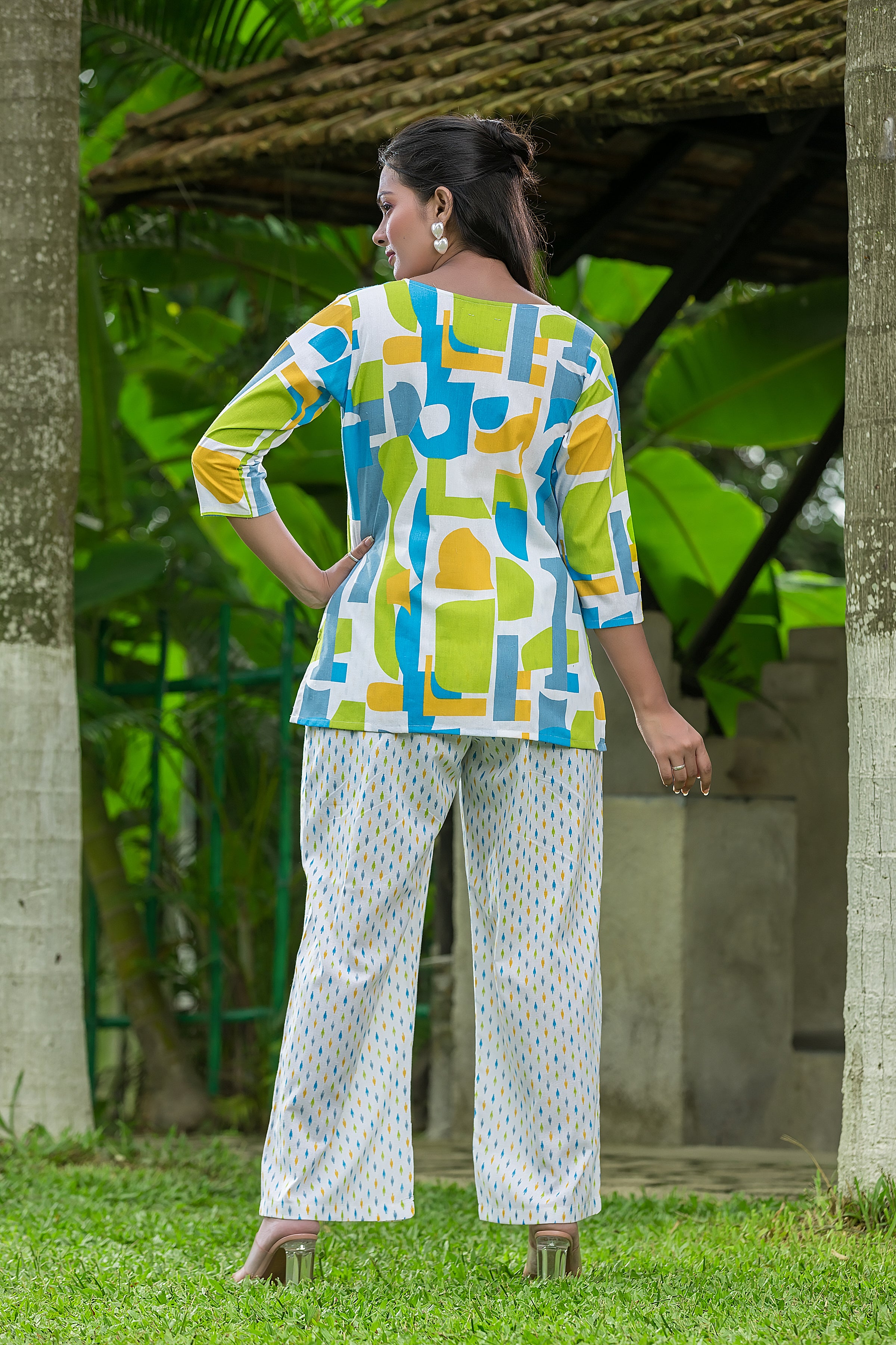 Women's Multicolour Cotton Co-ord Set