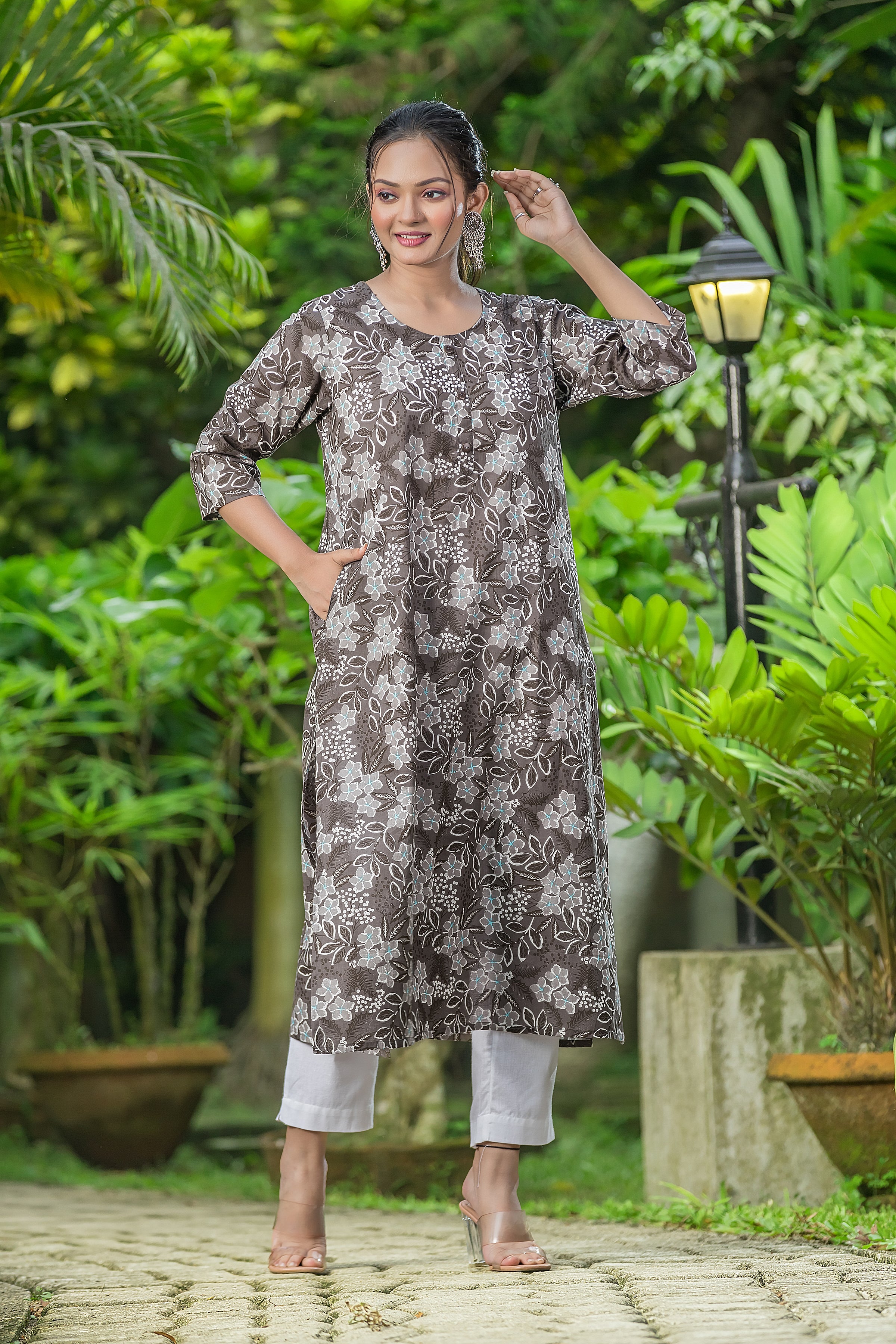 Floral Printed Straight kurta