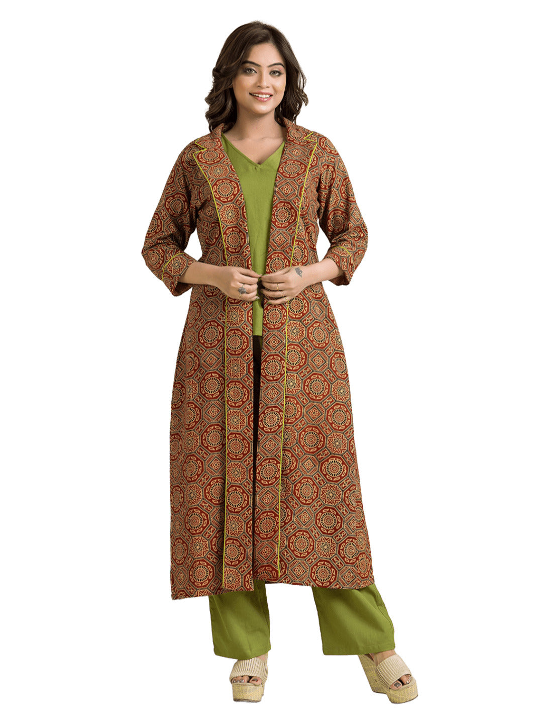 Women's Cotton Beige Long Shrug