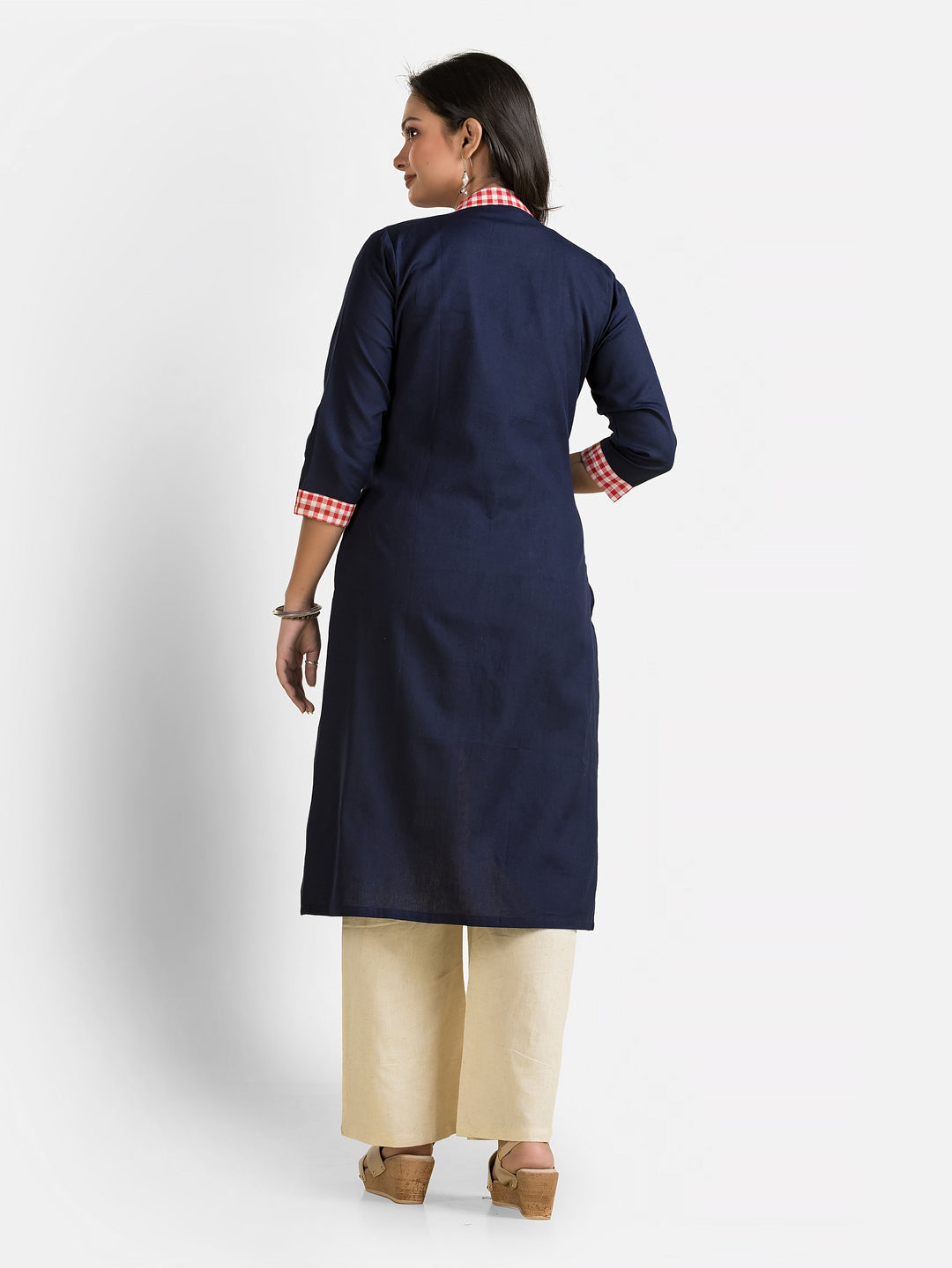 Women's Navy Long Cotton Shrug