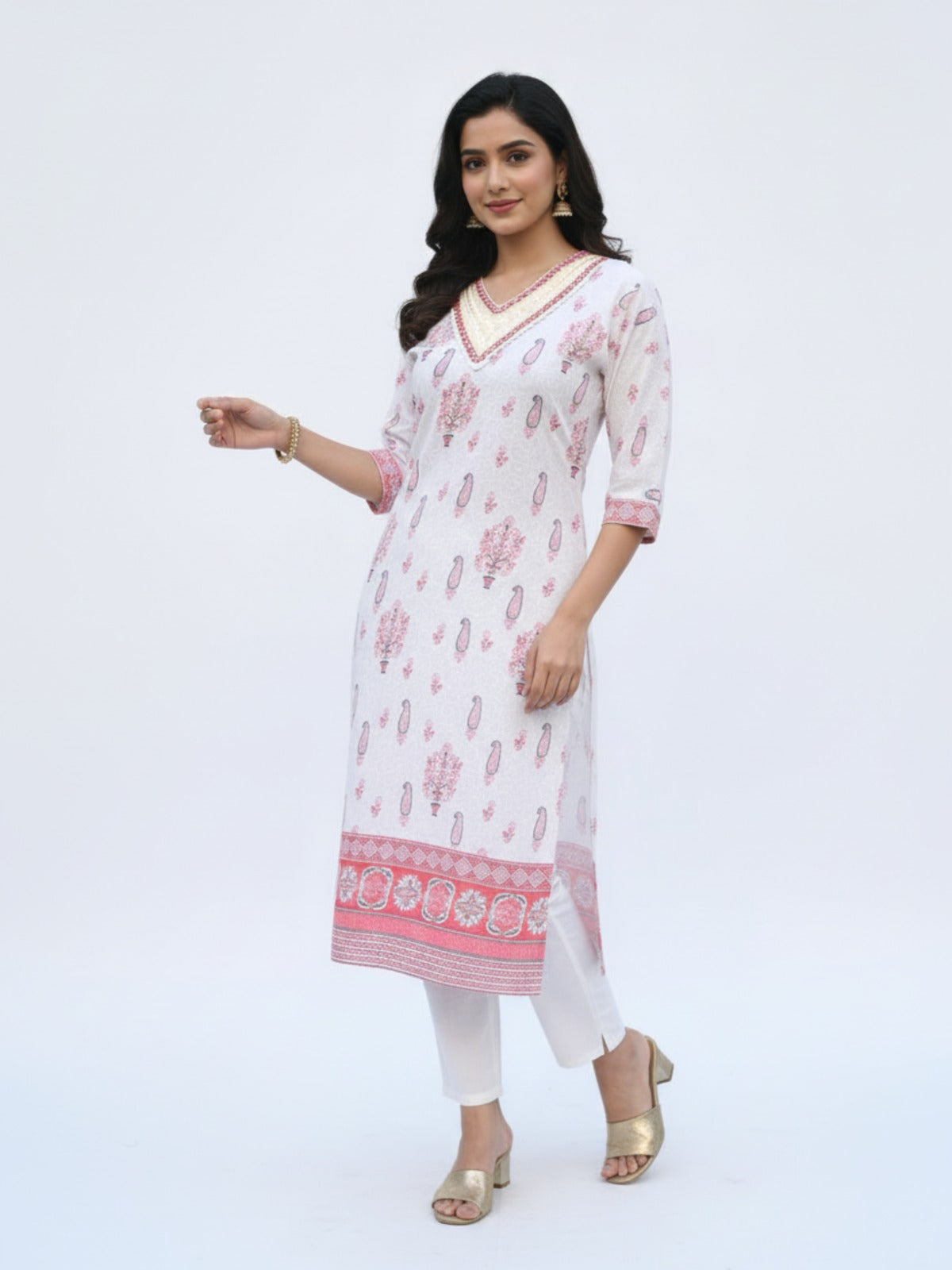 Women's 3/4th Sleeves Kurti