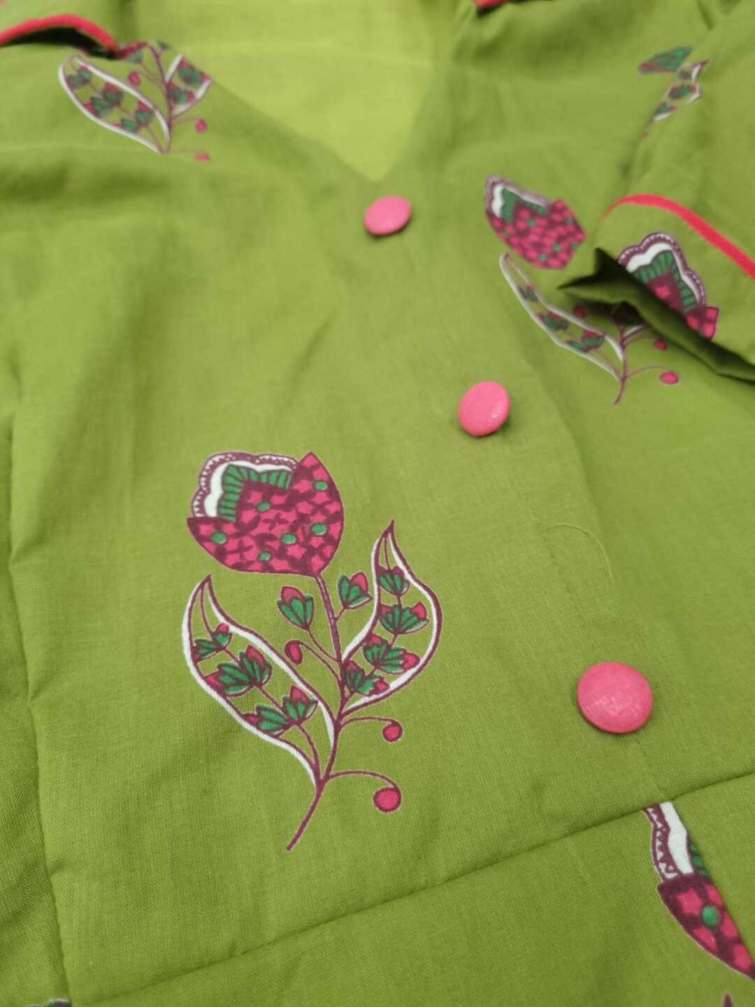 Women's Green Lapel Collar Dress