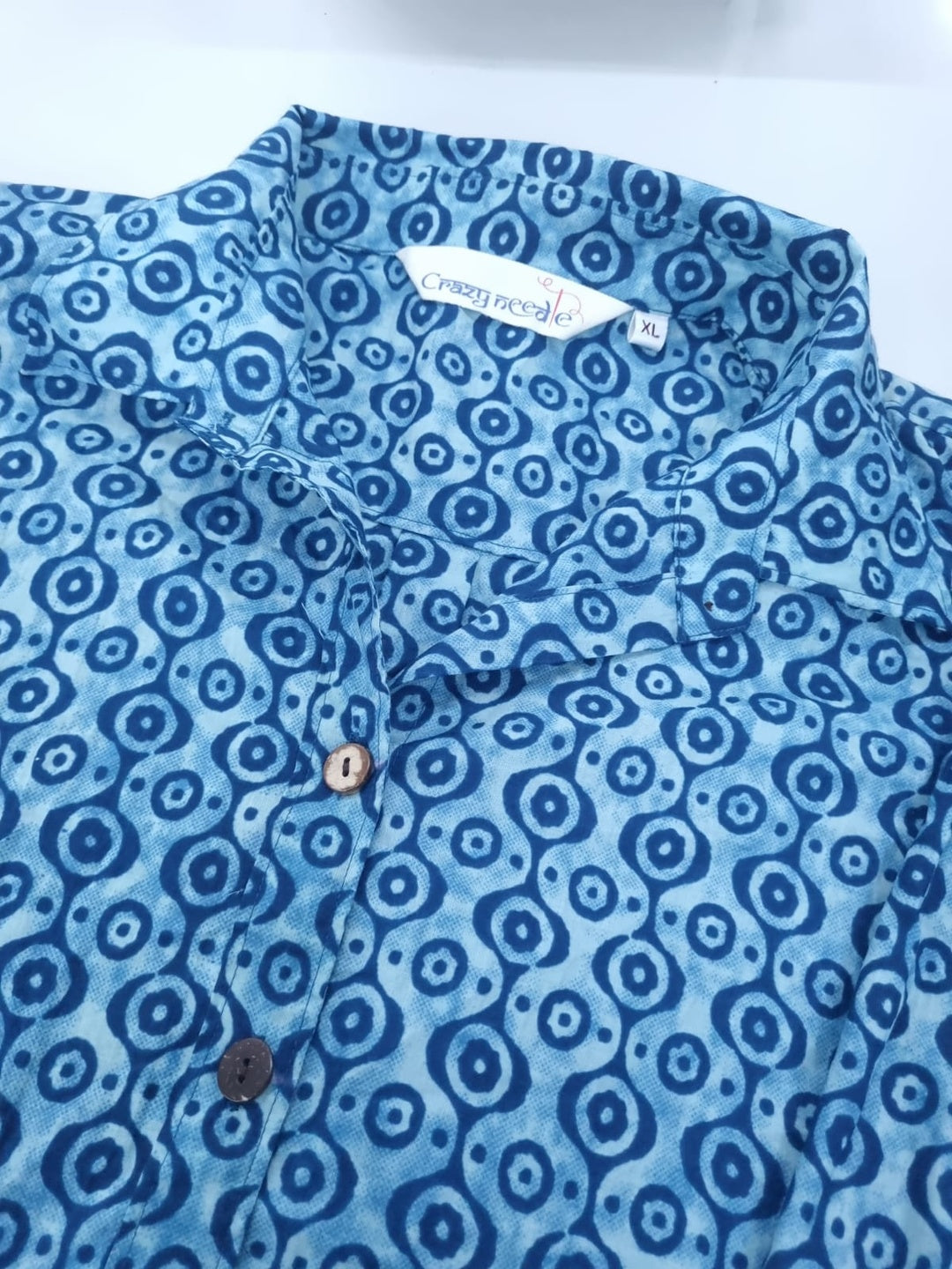 Women's Blue Boyfriend Shirt