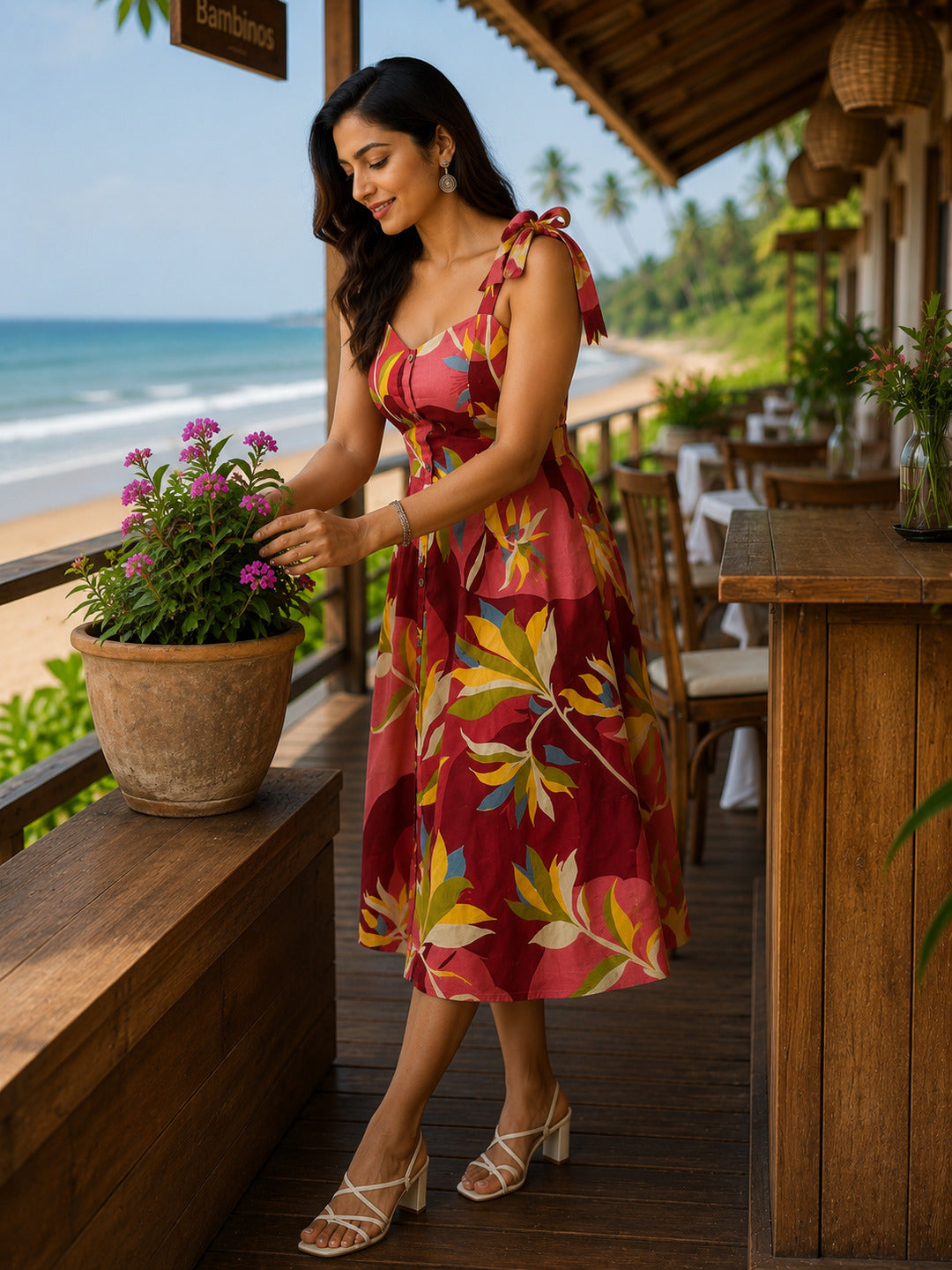 Crazy Needle Red Party Dress